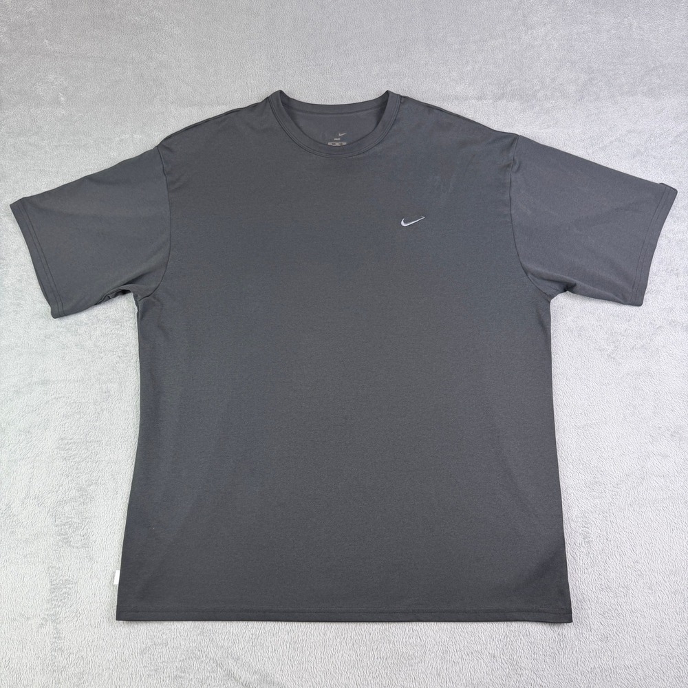 Nike Dri-FIT Mens Black Short Sleeve Embroidered Swoosh T-Shirt XL F6JOM